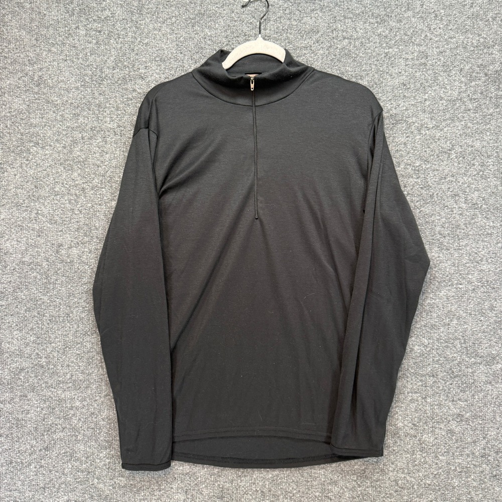 Patagonia Capilene Base Layer Shirt Mens Medium Black 1/4 Zip Mockneck Long Slv